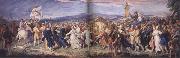 John Masey Wright The procession of the Flitch of Bacon This singular custom was instituted by sir richard de sommerville,of the Manor of Whitchmore,in the county of st oil painting